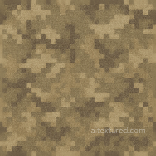 Khaki Tan Pixelated Camo Nylon Fabric seamless Color Camouflage PBR texture
