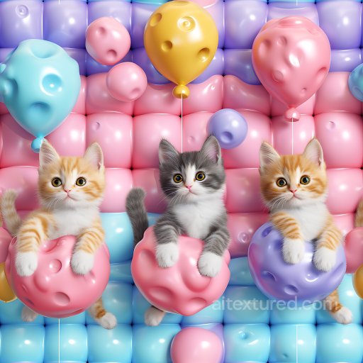 Inflated Vinyl Balloon PBR Texture in Pastel Colors seamless Inflated PBR texture
