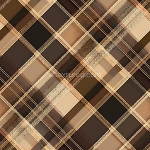 Preview — Seamless 3D PBR Plaid Metal Texture with Grid Pattern and Brown Tones