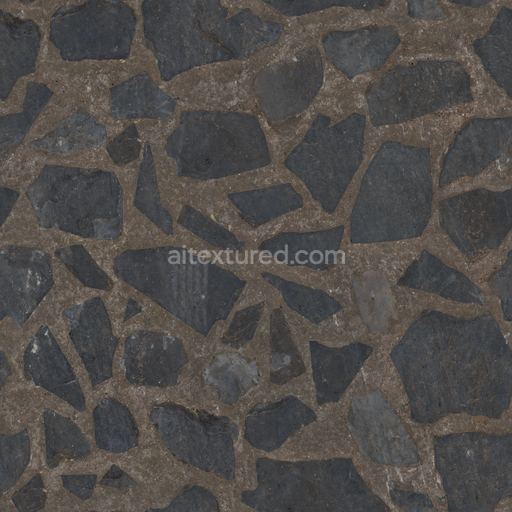Slate Driveway — Worn Concrete Slate Concrete Slate Slates — PBR seamless 3D texture