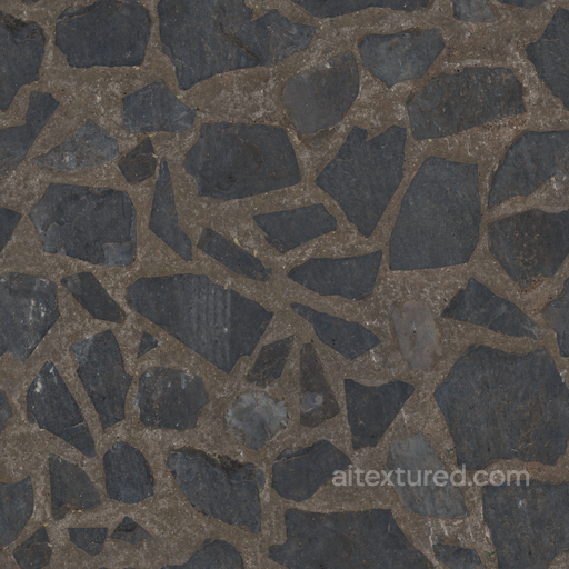 Slate Driveway seamless Concrete PBR texture
