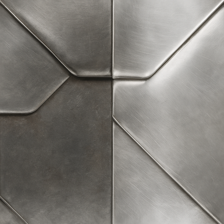 Folded Metal Furniture Surface Finish seamless PBR texture preview