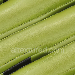 seamless Seamless 3D Light Green Pebbled Leather PBR Texture with Detailed Stitching texture 8k free download PBR