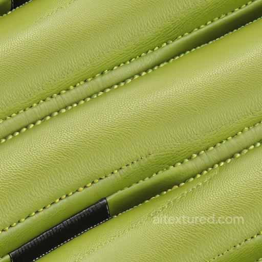 Light Green Pebbled Leather PBR Texture with Detailed Stitching seamless Leather PBR texture