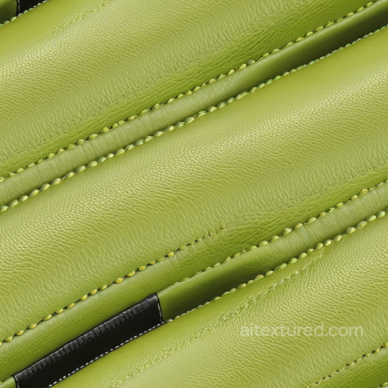 Light Green Pebbled Leather PBR Texture with Detailed Stitching Leather texture preview