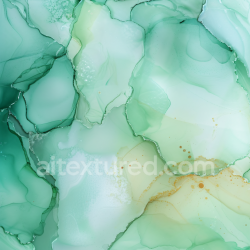 seamless Seamless 3D Alcohol Ink PBR Texture Featuring Mint Green Fluid Waves and Subtle Gold Veining texture 8k free download PBR