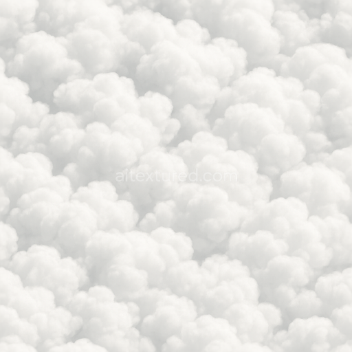 Seamless 3d texture pbr 8k of billowy altocumulus cloud clusters