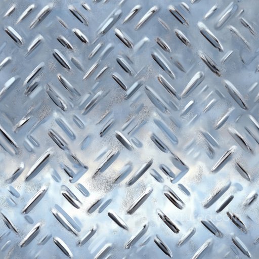 Steel Diamond Plate PBR Texture with Shiny Metal Finish seamless Metal PBR texture