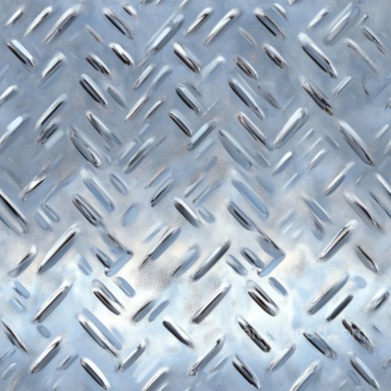 Steel Diamond Plate PBR Texture with Shiny Metal Finish Metal texture preview