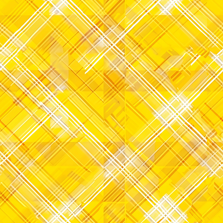 Yellow Plaid with White and Brown Line Grid Pattern seamless PBR texture preview