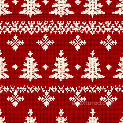Knitted Wool Texture with Christmas Tree Pattern seamless All Christmas Digital paper PBR texture