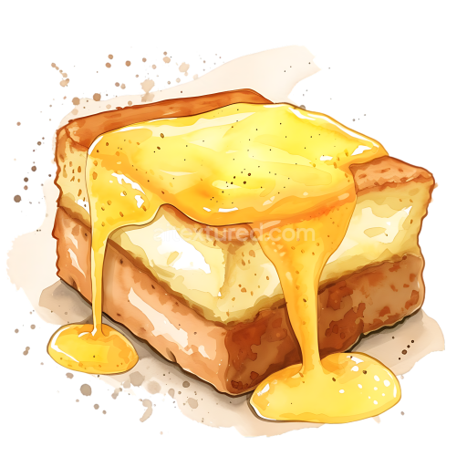 Latiya Sponge Cake with Creamy Custard Breakfast Illustration