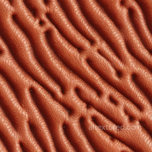tufted brown leather PBR texture with natural wrinkles and vintage patina seamless Leather PBR texture