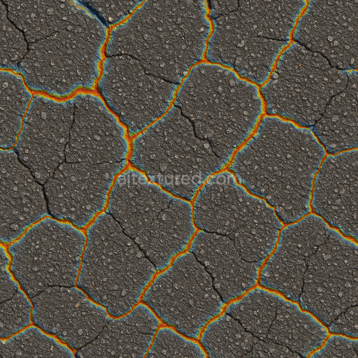 Cracked Asphalt Thermal Lines