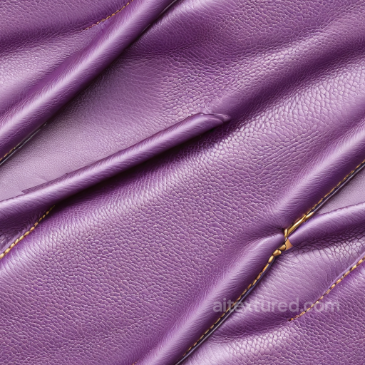 Purple Pebbled Leather PBR Texture with Visible Stitching and Wrinkles seamless Leather PBR texture