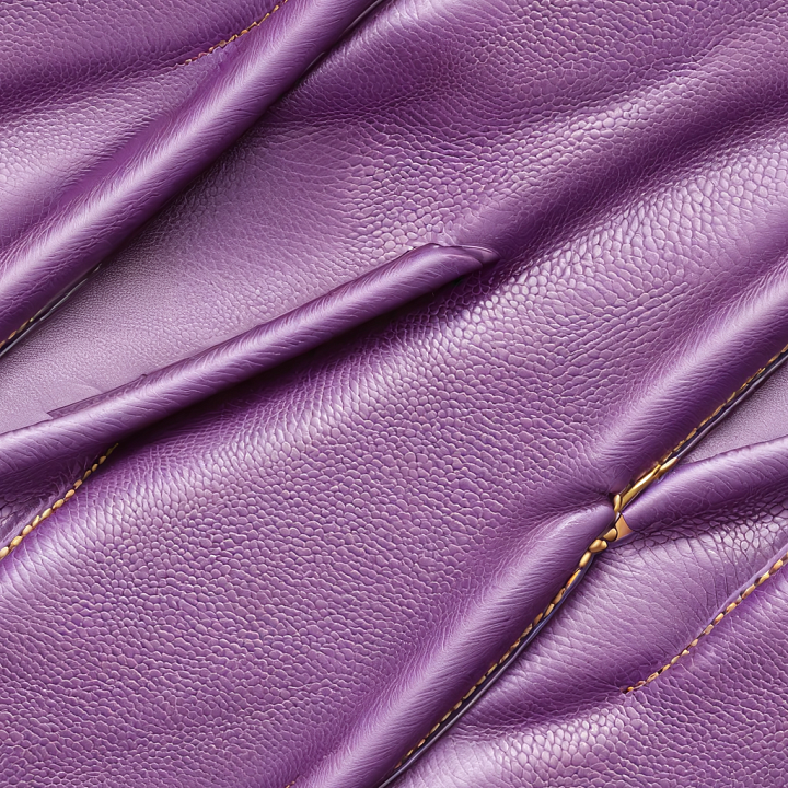 Purple Pebbled Leather with Visible Stitching and Wrinkles seamless PBR texture preview