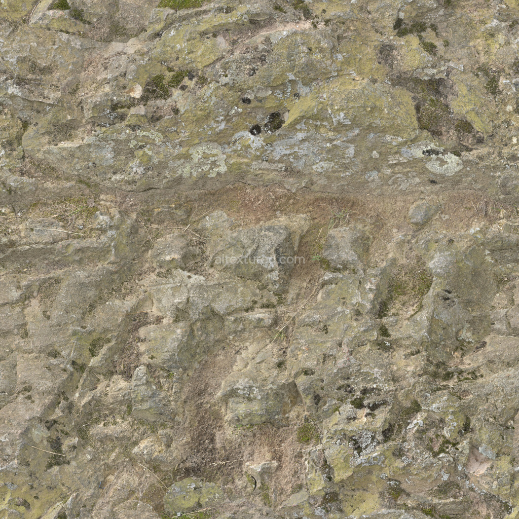 Seamless PBR rock texture with detailed surface features