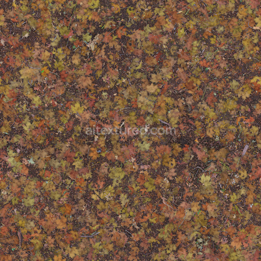 Ground Earth Dirt Leafy Natural Forest Seamless Organic Texture Pbr