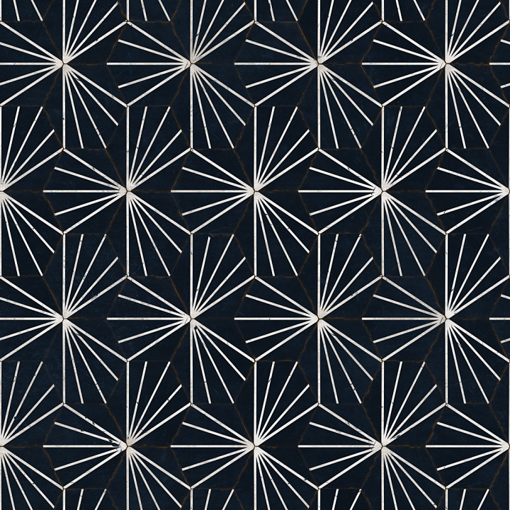 Ceramic Hexagon Tiles seamless PBR texture preview