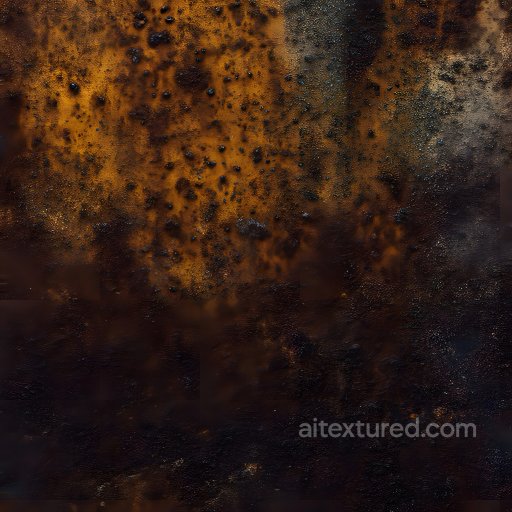 Rusty Metal Texture Featuring Corrosion Holes and Rough Patina seamless Rust PBR texture