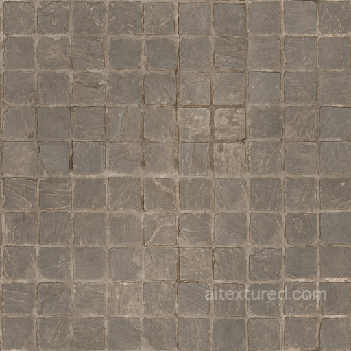 Worn Uneven Stone - Pavement Square Pattern Grid Roughhewn Blocks seamless Stone PBR texture