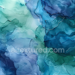 seamless Seamless 3D Alcohol Ink PBR Texture Featuring Teal and Blue Fluid Waves texture 8k free download PBR