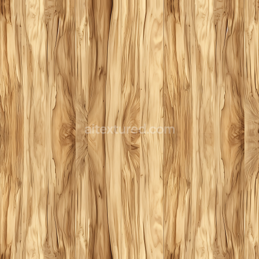 Seamless 3D Light Maple Wood Planks PBR Texture with Natural Grain and Knots
