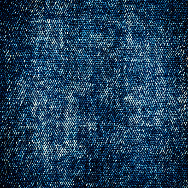Cracked Denim Fabric with Worn Blue Weave seamless PBR texture preview