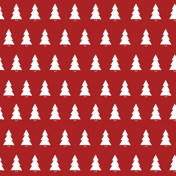 All Christmas Digital paper of White Christmas Tree Motifs on Red Backg… seamless PBR texture preview