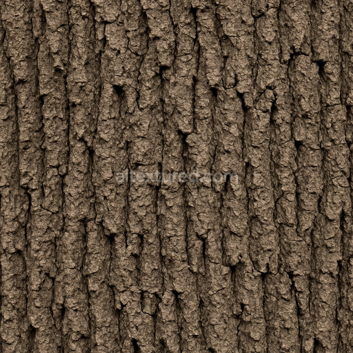 Matte Oak Bark Texture Seamless 1024X1024