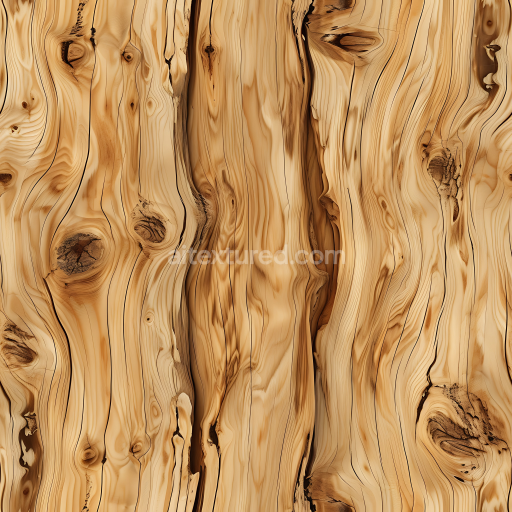 Seamless 3D Light Knotted Pine Wood Planks PBR Texture with Natural Grain