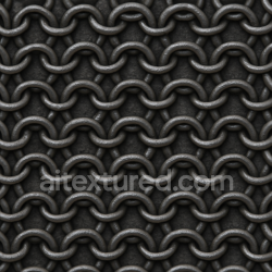 seamless Seamless 3d texture pbr 8k of gunmetal gray chainmail with textured rings texture 8k free download PBR
