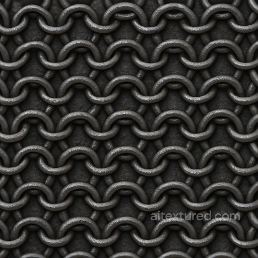 Of Gunmetal Gray Chainmail With Textured Rings seamless Chainmail PBR texture