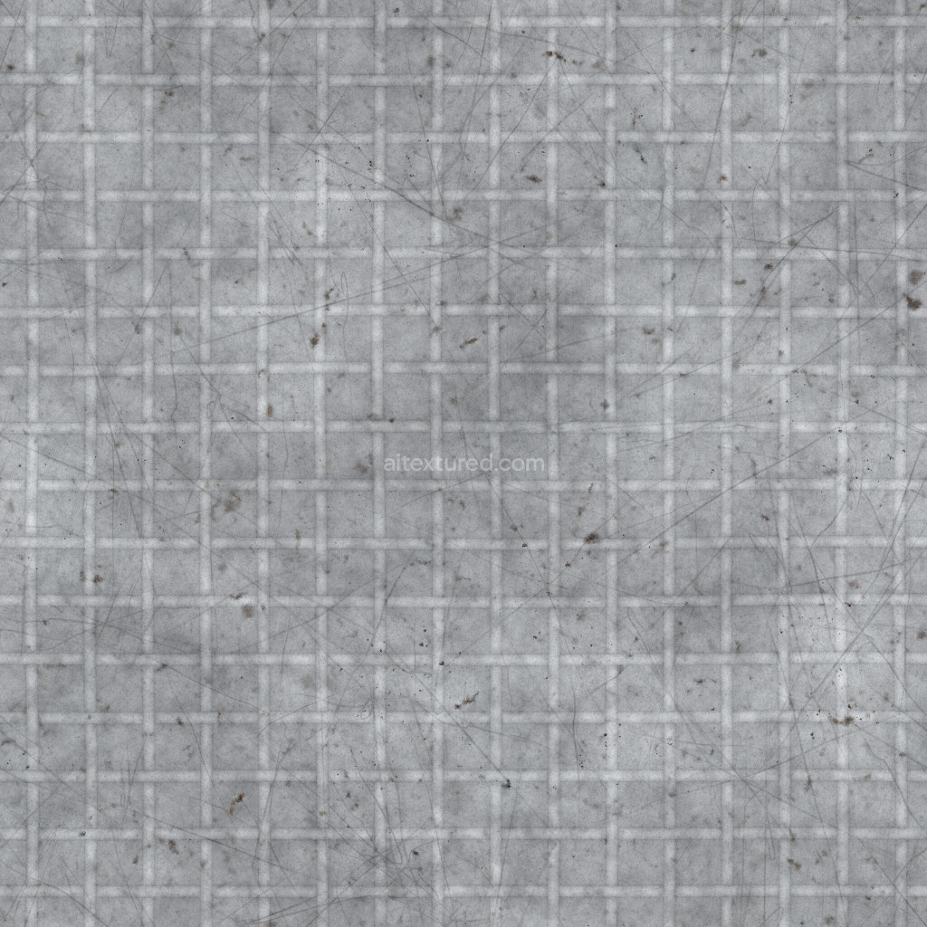 Seamless PBR fence texture with a weathered gray appearance