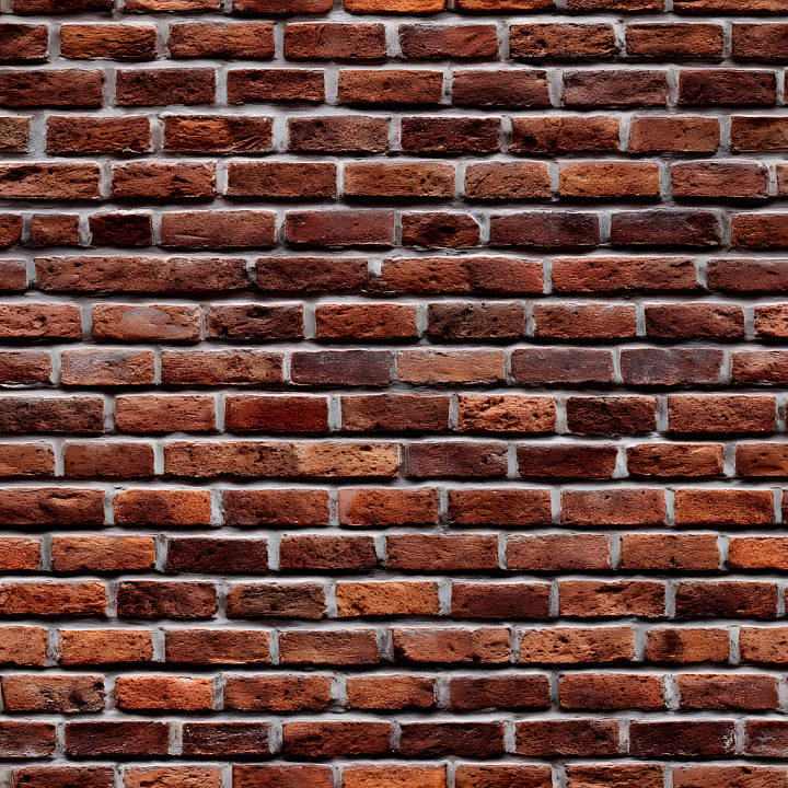 Cracked Red Brick Wall with Rough Surfaces and Chipped Edges seamless PBR texture preview