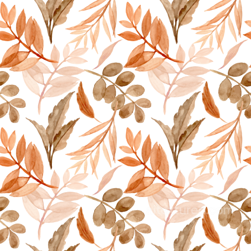 Soft Autumn Leaves in Warm Watercolor Tones Seamless Texture seamless Autumn Leaves  PBR texture