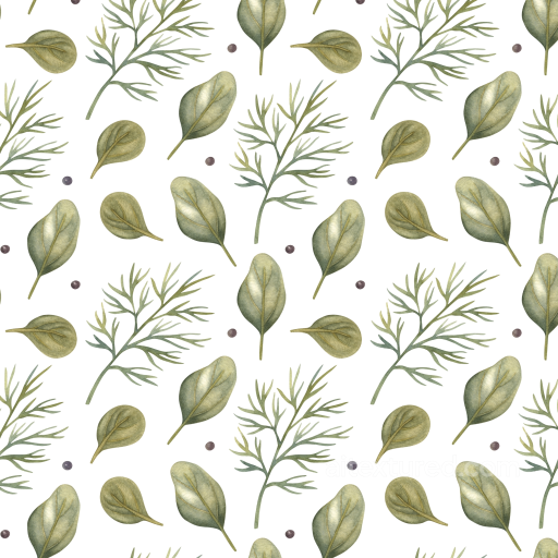 Watercolor Greenery Leaves Pattern Seamless Texture seamless watercolor greenery  PBR texture