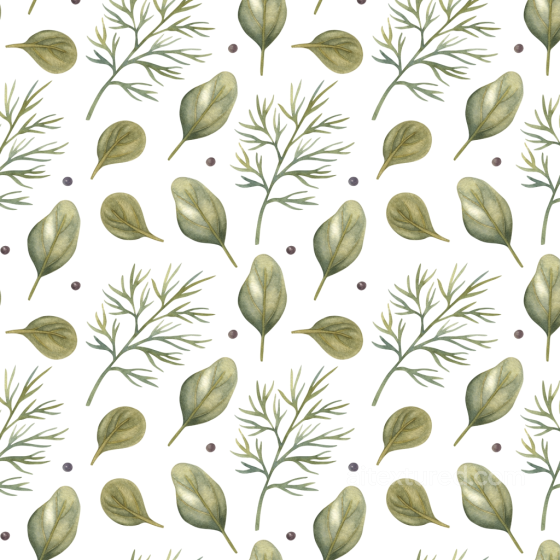 Watercolor Greenery Leaves Pattern Seamless Texture watercolor greenery texture preview