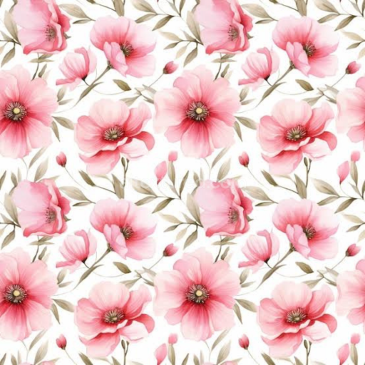 Preview — Seamless 3D PBR Pink Flower Fabric Texture with Soft Floral Pattern