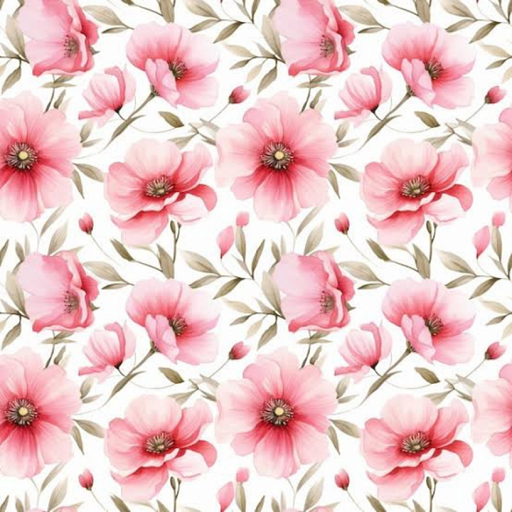 Pink Flower Fabric with Soft Floral Pattern seamless PBR texture preview