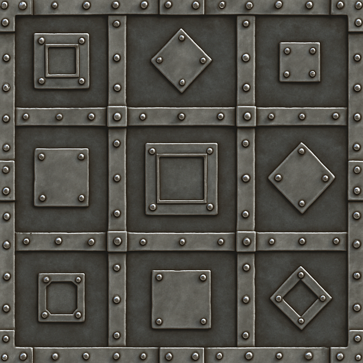 Stylized Metal seamless PBR texture preview