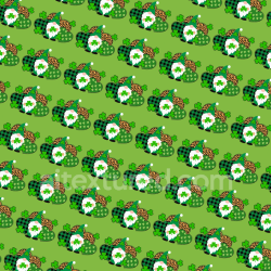 seamless Seamless 3D PBR Texture Featuring St Patrick Gnome and Clover Pattern texture 8k free download PBR