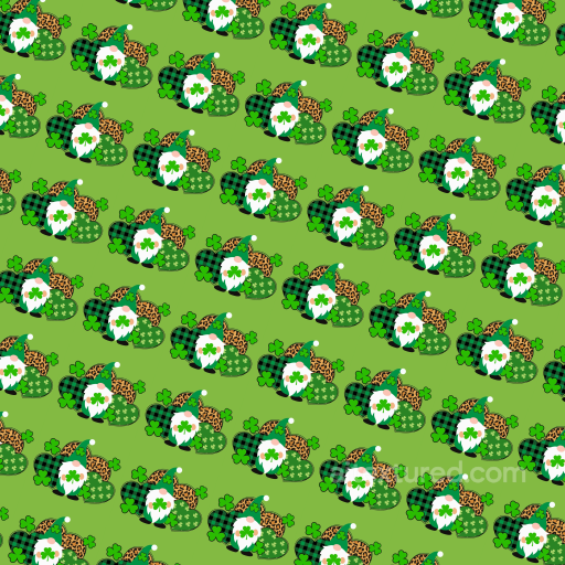 Featuring St Patrick Gnome and Clover Pattern seamless St patrick digital paper bundle PBR texture