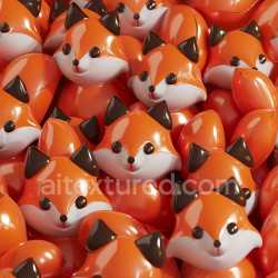 seamless Seamless 3D Inflated PBR Texture of Glossy Orange Fox Plush Vinyl texture 8k free download PBR