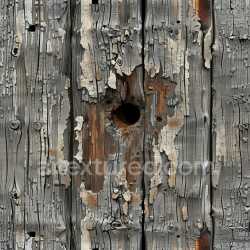 seamless Seamless 3D Cracked Wood Texture with Holes and Peeling Paint PBR Surface texture 8k free download PBR