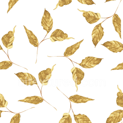 seamless Seamless 3D PBR Texture of Golden Autumn Leaves on White Background texture 8k free download PBR