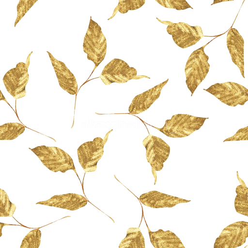 Preview — Seamless 3D PBR Texture of Golden Autumn Leaves on White Background