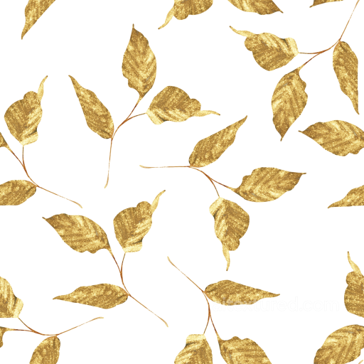 Golden Autumn Leaves on White Background Seamless Texture seamless Autumn Leaves PBR texture