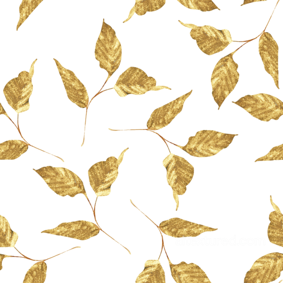 Golden Autumn Leaves on White Background Seamless Texture Autumn Leaves texture preview