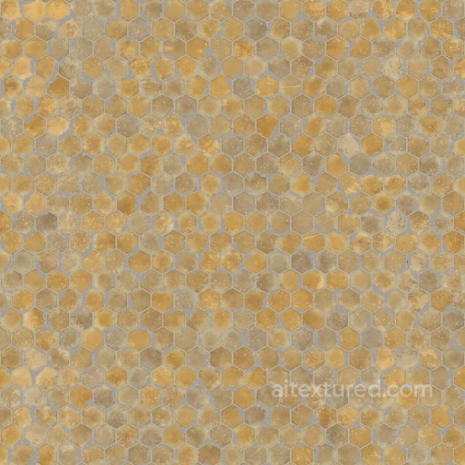 Hexagonal Yellow Terracotta Tiles | Free PBR seamless Tile PBR texture